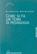 Come si fa un tema di pedagogia