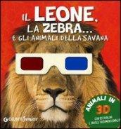 Leone Zebra Gli Animali Savana