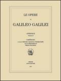 Le opere di Galileo Galilei. Appendice: 2