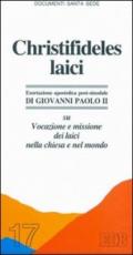 Christifideles laici. Esortazione apostolica post-sinodale su vocazione e missione dei laici nella chiesa e nel mondo