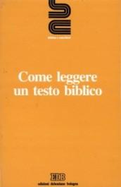 Come leggere un testo biblico