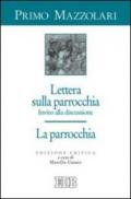 Lettera sulla parrocchia. Invito alla discussione. La parrocchia