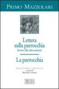 Lettera sulla parrocchia. Invito alla discussione. La parrocchia