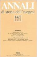 Annali di storia dell'esegesi. Vol. 14\2: 1997.