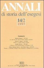 Annali di storia dell'esegesi. Vol. 14\2: 1997.