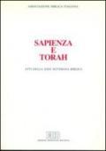 Sapienza e Torah. Atti della 29ª Settimana biblica