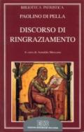 Discorso di ringraziamento. Eucharisticos