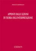 Appunti dalle lezioni di teoria dell'interpretazione