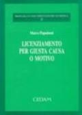 Licenziamento per giusta causa o motivo