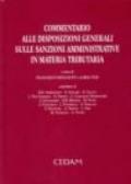 Commentario alle disposizioni generali sulle sanzioni amministrative in materia tributaria