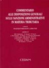 Commentario alle disposizioni generali sulle sanzioni amministrative in materia tributaria