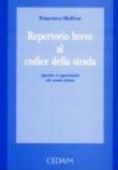 Repertorio breve al codice della strada. Appendice di aggiornamento