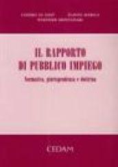 Il rapporto di pubblico impiego. Normativa, giurisprudenza e dottrina