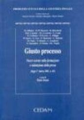 Giusto processo. Nuove norme sulla formazione e valutazione della prova (Legge 1º marzo 2001, n. 63)