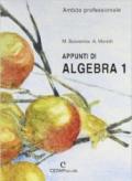 Appunti di algebra. Ambito professionale. Per gli Ist. Professionali. 1.