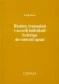 Rinunce, transazioni e accordi individuali in deroga nei contratti agrari