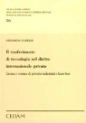 Il trasferimento di tecnologia nel diritto internazionale privato. Licenza e cessione di privative industriali e know-how