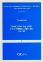 Marketing e qualità nell'impresa che crea valore