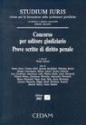 Concorso per uditore giudiziario. Prove scritte di diritto penale