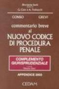 Commentario breve al nuovo Codice di procedura penale. Complemento giurisprudenziale. Appendice di aggiornamento (ottobre 2003)