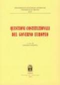 Questioni costituzionali del governo europeo