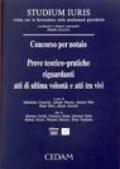 Concorso per notaio. Prove teorico-pratiche riguardanti atti di ultima volontà e atti tra vivi