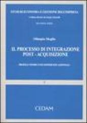 Il processo di integrazione post-acquisizione. Profilo teorico ed esperienze aziendale