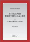 Istituzioni di diritto del lavoro. 2.Il rapporto di lavoro