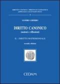 Diritto canonico. 2.Diritto matrimoniale