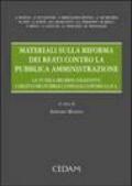 Materiali sulla riforma dei reati contro la pubblica amministrazione