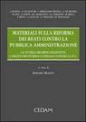 Materiali sulla riforma dei reati contro la pubblica amministrazione