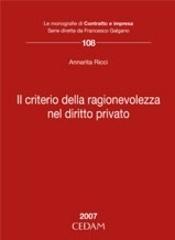 Il criterio della ragionevolezza nel diritto privato