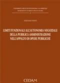Limiti funzionali all'autonomia negoziale della pubblica ammnistrazione nell'appalto di opere publiche