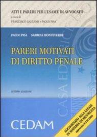 Pareri motivati di diritto penale