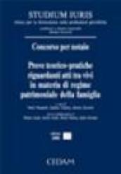 Concorso per notaio. Prove teorico-pratiche riguardanti atti tra vivi in materia di regime patrimoniale della famiglia