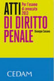 Atti di diritto penale. Per l'esame di avvocato 2013