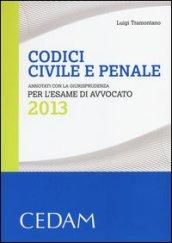 Codici civile e penale. Annotati con la giurisprudenza per l'esame di avvocato 2013