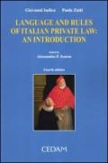 Language and rules of italian private law. An introduction