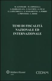 Temi di fiscalità nazionale ed internazionale