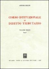 Corso istituzionale di diritto tributario. 3.