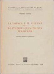 La logica e il sistema delle rilevazioni quantitative di azienda