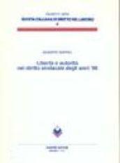 Libertà e autorità nel diritto sindacale degli anni '90