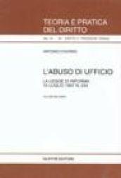 L'abuso di ufficio. La Legge di riforma 16 luglio 1997, n. 234