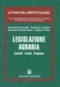 Legislazione agraria. Contratti, credito, prelazione