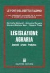 Legislazione agraria. Contratti, credito, prelazione