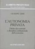 L'autonomia privata. Diritto dei contratti e disciplina costituzionale dell'economia