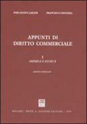 Appunti di diritto commerciale. 1.Impresa e società