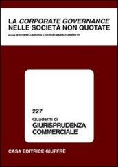 La corporate governance nelle società non quotate. Atti del Convegno di studio (Como, 12-13 novembre 1999)