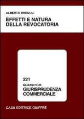 Effetti e natura della revocatoria