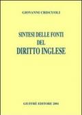 Sintesi delle fonti del diritto inglese